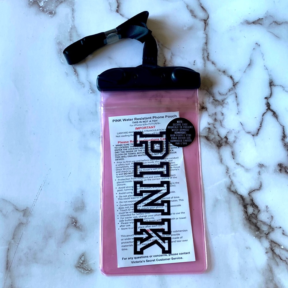 NEW PINK Victoria Secret Water Resistant Phone Pouch